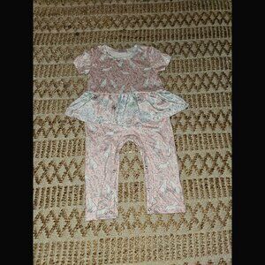 Pete + Lucy Easter Bunny Short Sleeve Romper 12-18 Months